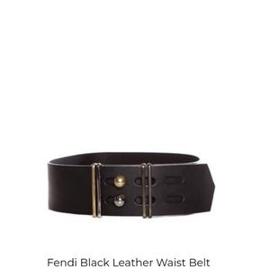 Black fendi waist belt